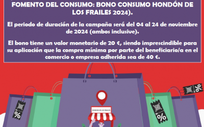 CAMPAÑA DE FOMENTO DEL CONSUMO:  “BONO-CONSUMO HONDÓN DE LOS FRAILES 2024”